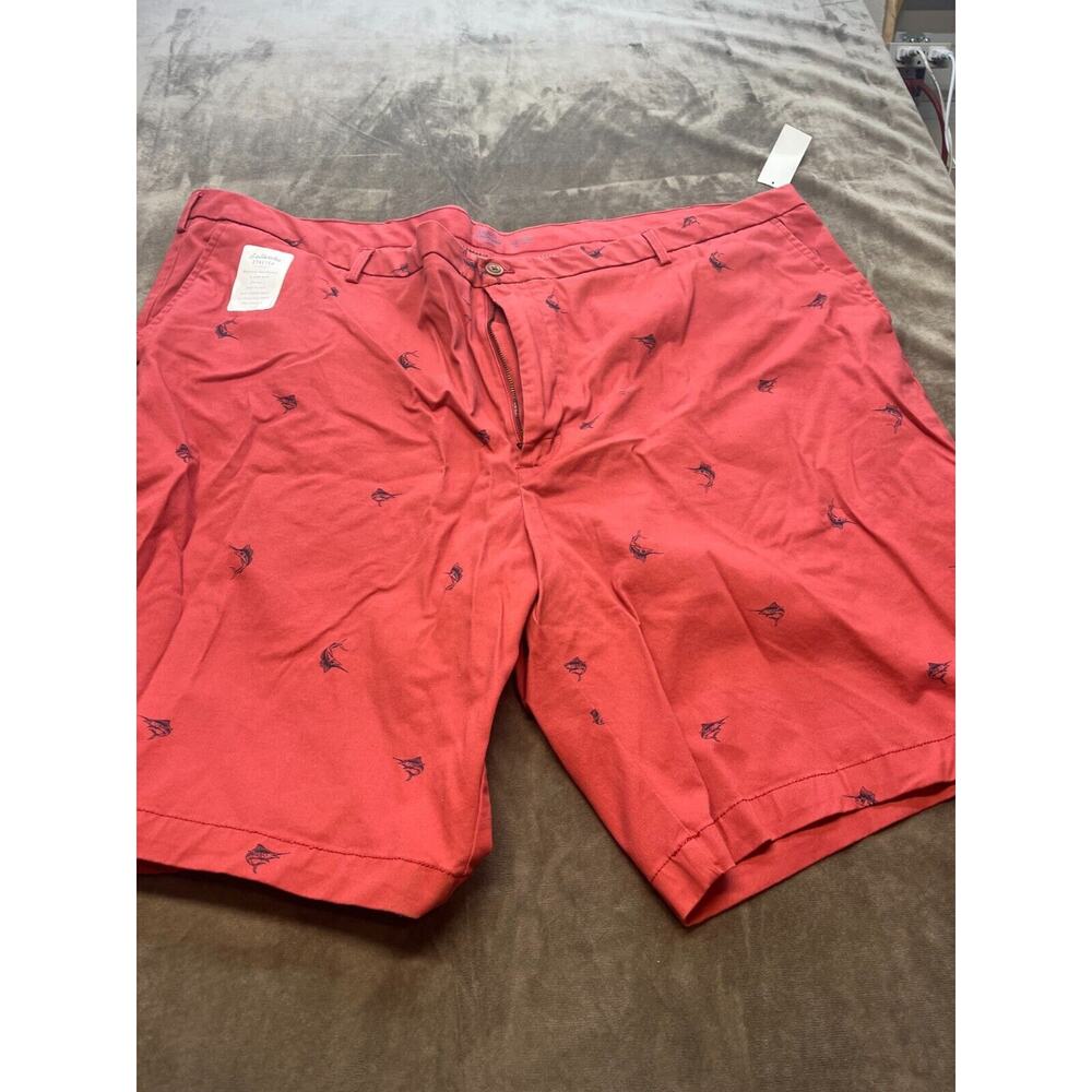 Izod Saltwater‎ Chino Shorts Size 52 Pink Swordfish Print New With Tags
